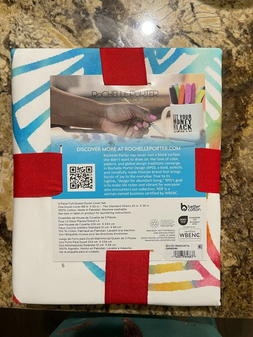 Rochelle Porter Design WILD OUT collection Full/Queen duvet cover set -Brand New